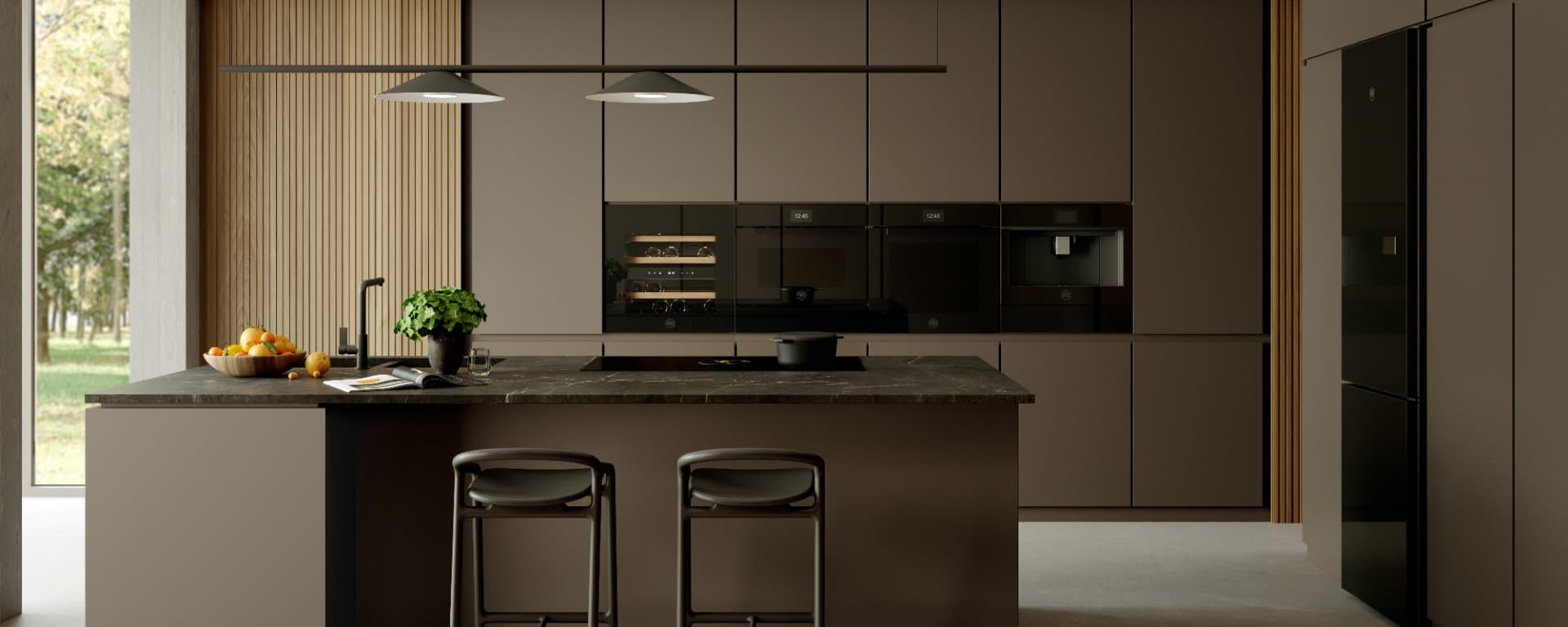 Fours encastrables Bertazzoni Modern Series en verre noir