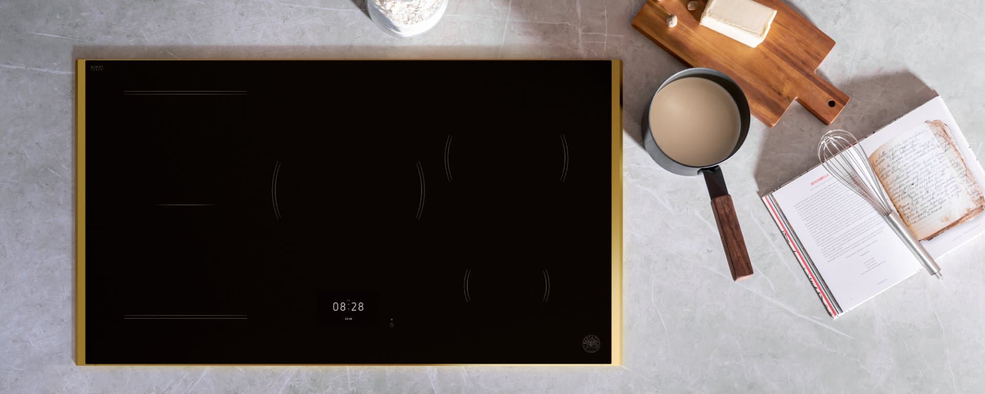 Table de cuisson Bertazzoni Modern Series finition dorée